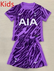 2024-2025 Tottenham Hotspur Goalkeeper Purple Kids/Youth Soccer Uniform-AY