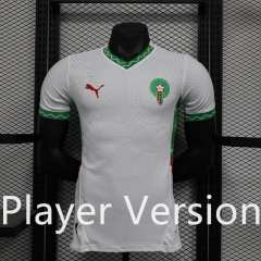 Player Version 2024-2025 Morocco Away White Thailand Soccer Jersey AAA-888