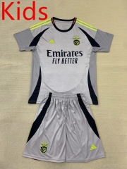 2024-2025 Benfica 2nd Away Gray Kids/Youth Soccer Uniform-AY