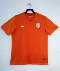 Retro Version 2014 Netherlands Home Orange Thailand Soccer Jersey AAA-811