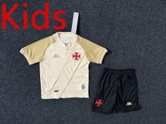 2024-2025 CR Vasco da Gama 2nd Away Beige Kids/Youth Soccer Uniform-GB