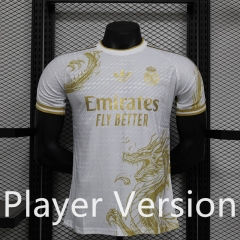 Player Version 2025-2026 Special Version Real Madrid White&Gold Thailand Soccer Jersey AAA-888