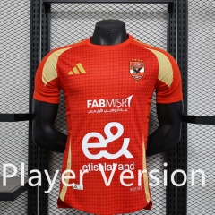 Player Version 2025-2026 El Ahly Home Red Thailand Soccer Jersey AAA-888