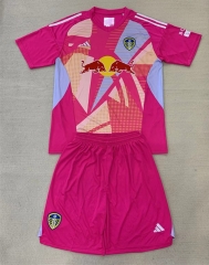 2024-2025 Leeds United Goalkeeper Pink Soccer Uniform-AY