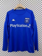 Retro Version 03-04 AJ Auxerre Away Blue LS Thailand Soccer Jersey AAA-2044