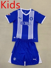 2024-2025 Deportivo Alavés Home Blue Kids/Youth Soccer Uniform-AY