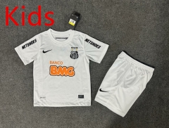 Retro Version 2013 Santos FC Home White Kids/Youth Soccer Uniform-6748