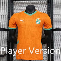 Player Version 2025-2026 Perforated Version Ivory Coast Home Orange Thailand Soccer Jersey AAA-888