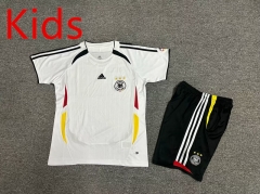 Retro Version 06 Germany Home White Kids/Youth Soccer Uniform-7809