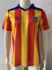 Retro Version 80-81 Valencia Away Red&Yellow Thailand Soccer Jersey AAA-503