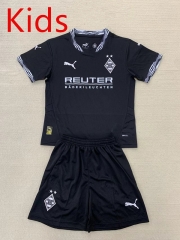 2024-2025 Borussia Mönchengladbach 2nd Away Black Kids/Youth Soccer Uniform-AY