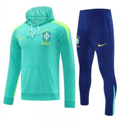 2024-2025 Brazil Green Thailand Soccer Tracksuit With Hat-418