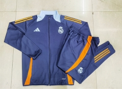 2024-2025 Real Madrid Royal Blue Thailand Soccer Jacket Uniform-815