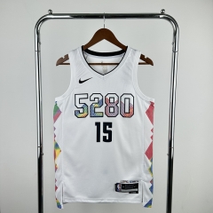 2025 City Edition Denver Nuggets White #15 NBA Jersey-311