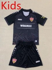 2024-2025 VfB Stuttgart 2nd Away Black Kids/Youth Soccer Uniform-AY