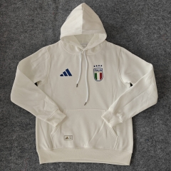 2024-2025 Italy White Thailand Soccer Tracksuit With Hat-LH