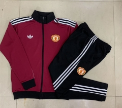 2024-2025 Manchester United Maroon Thailand Soccer Jacket Uniform-815