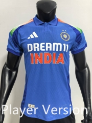 Player Version 2025-2026 India Blue Thailand Soccer Jersey AAA-SJ