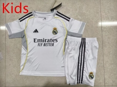 2025-2026 Real Madrid Home White Kids/Youth Soccer Uniform-4714