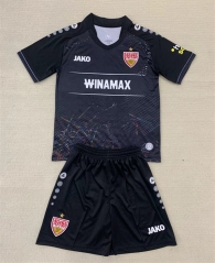 2024-2025 VfB Stuttgart 2nd Away Black Soccer Uniform-AY