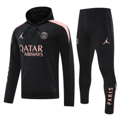 2024-2025 Paris SG Black Thailand Soccer Tracksuit With Hat-418