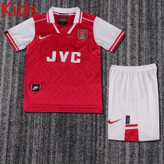 Retro Version 96-97 Arsenal Home Red Kids/Youth Soccer Uniform-6748