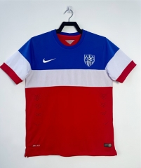 Retro Version 2014 USA Away Blue&Red Thailand Soccer Jersey AAA-811