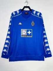 Retro Version 99-00 Juventus Away Blue LS Thailand Soccer Jersey AAA-811