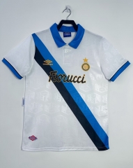 Retro Version 94-95 Inter Milan Away White Thailand Soccer Jersey AAA-811