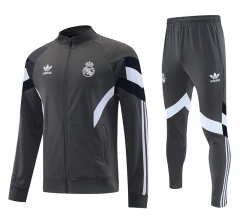 2025-2026 Real Madrid Dark Gray Thailand Soccer Jacket Uniform-4627