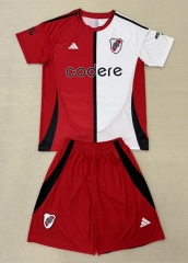 2025-26 CA River Plate 2nd Away Red White Soccer Uniform-AY